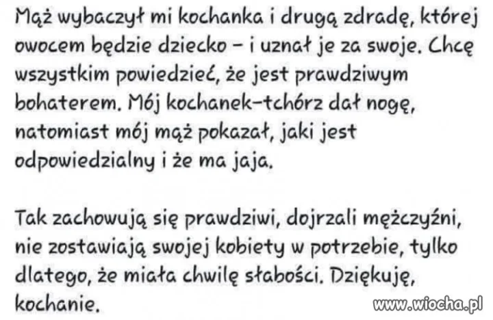 Wspaniała mąż wspaniałej żony