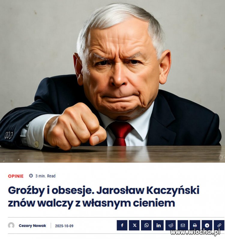 Prezes PiS znów grozi przeciwnikom politycznym więzieniem.