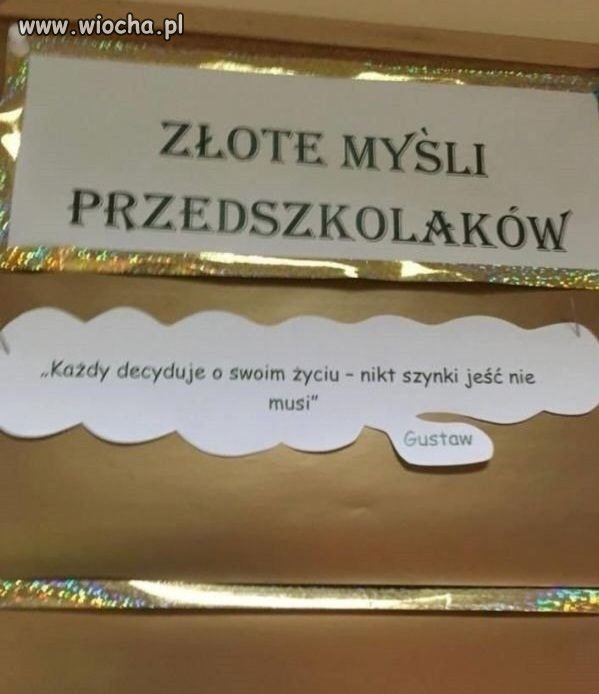 Złote myśli przedszkolaków