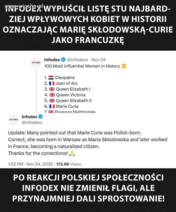 Dziwne że tam nie ma Kopernika, przecież Kopernik była kobietą!