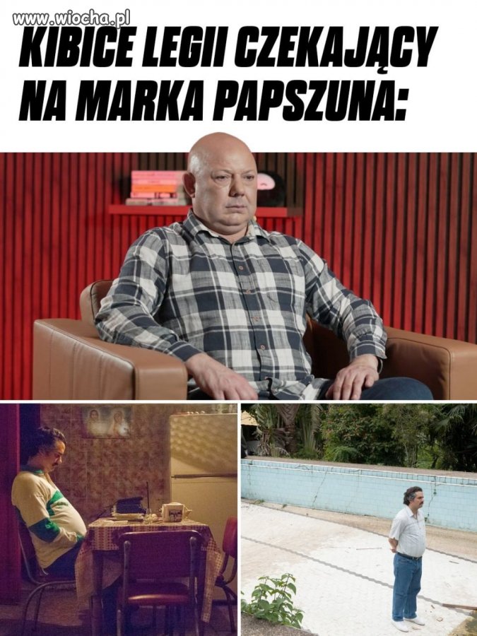 Kibice Legii Warszawa czekający na Marka Papszuna
