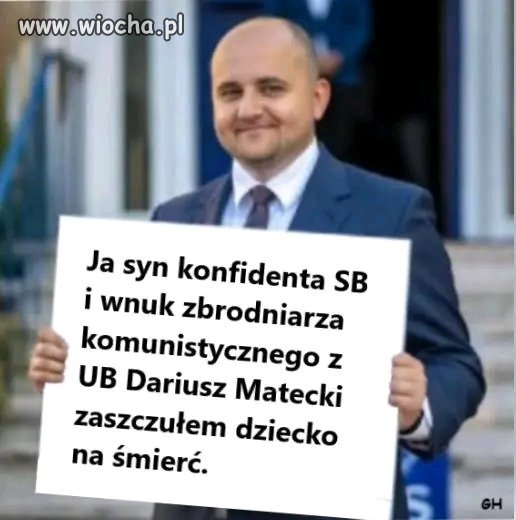Genetycznie uwarunkowany by być w szeregach PiS.