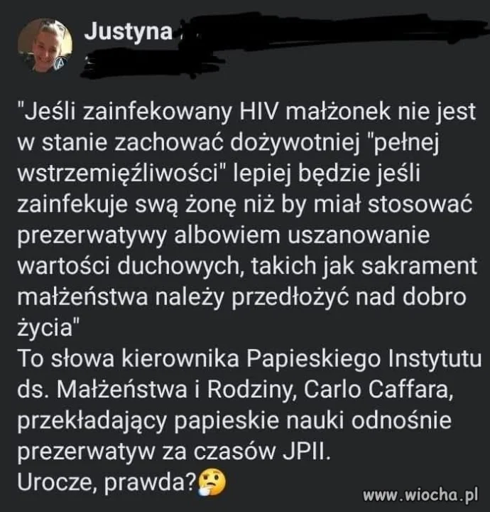 Kościół katolicki ma zryty beret 
