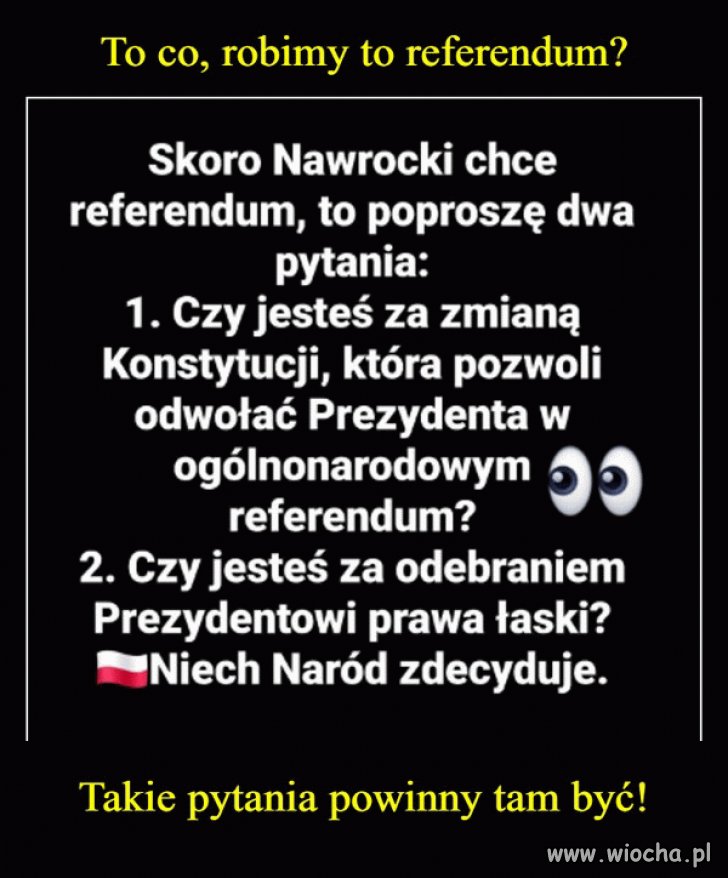 W kwestii referendum