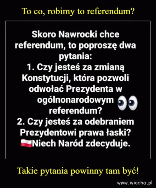 W kwestii referendum