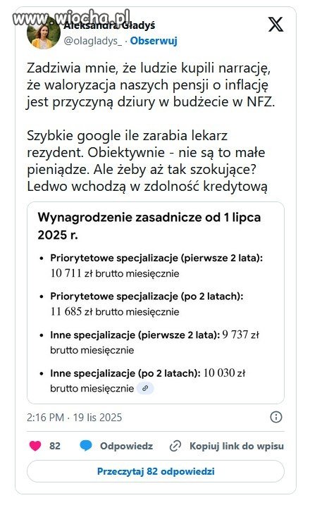 Lekarka narzeka: rezydenci "ledwo wchodzą w zdolność kredytową" xD