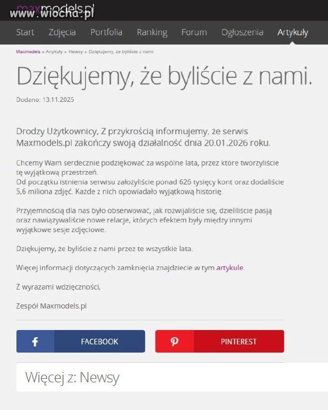 Dramat polskich modelek. Zamyka się znany serwis...