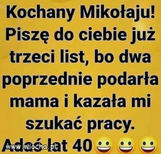 Drogi Mikołaju...