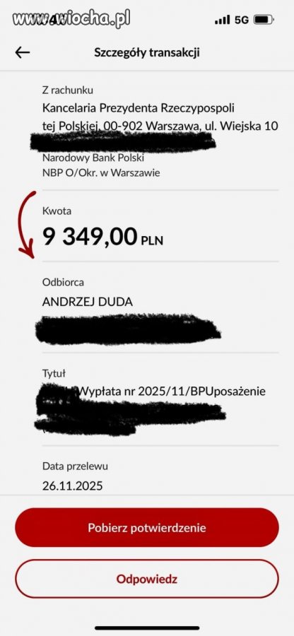 Były prezydent RP, Andrzej Duda: - Po trzech miesiącach otrzymywania prezydenckiej ?odprawy? dostałem na konto pierwszą prezydencką ?emeryturę?