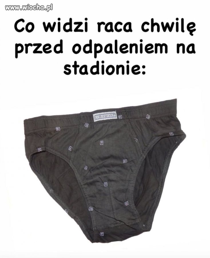 Co widzi raca na chwilę przed odpaleniem na stadionie?