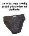 Co widzi raca na chwilę przed odpaleniem na stadionie?