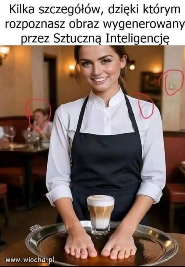 Człowiek: zrób baristkę z uśmiechem. 