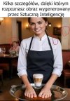 Człowiek: zrób baristkę z uśmiechem. 