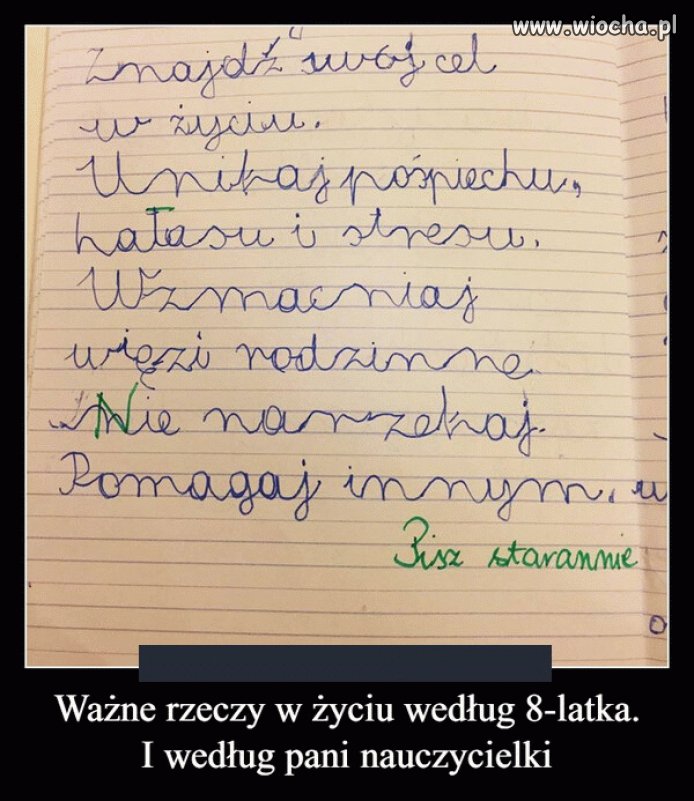 Nauczycielka powinna wsadzić sobie kołek w d...