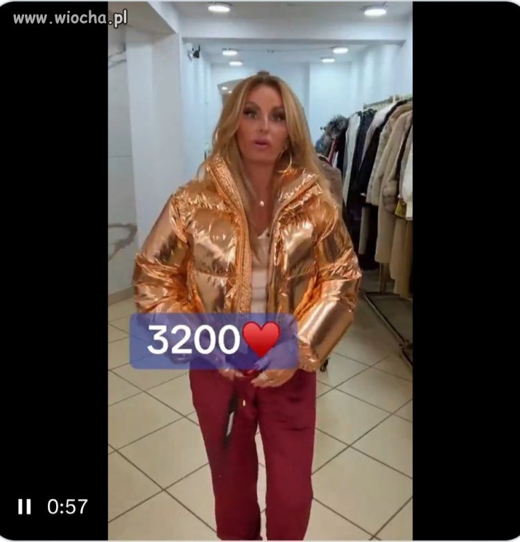 Kupilibyście z butiku znanej Dagmary złotą kurteczkę za 3200 zł?