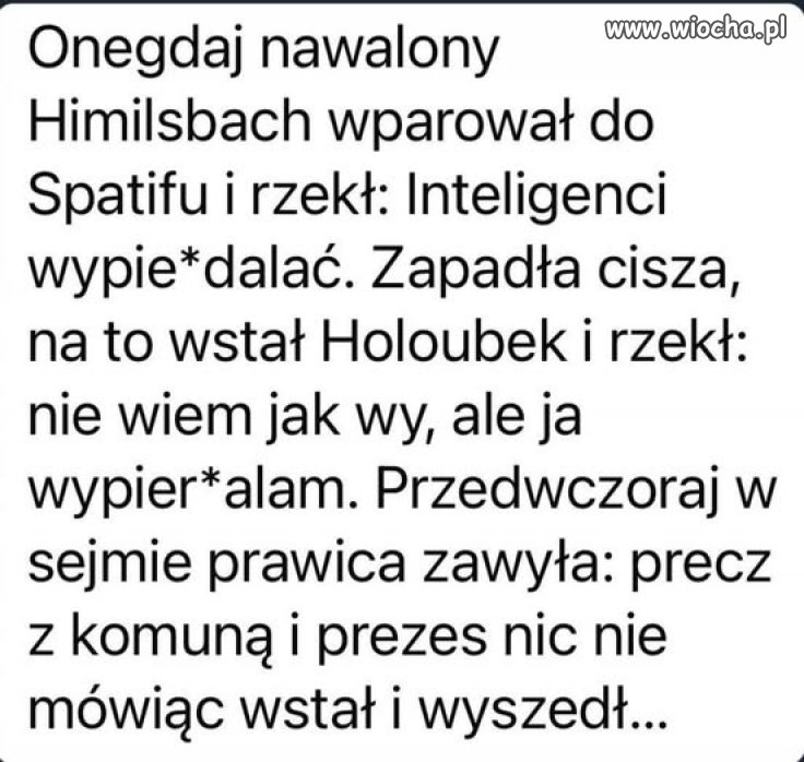 A wszyscy tylko: jaki cham...