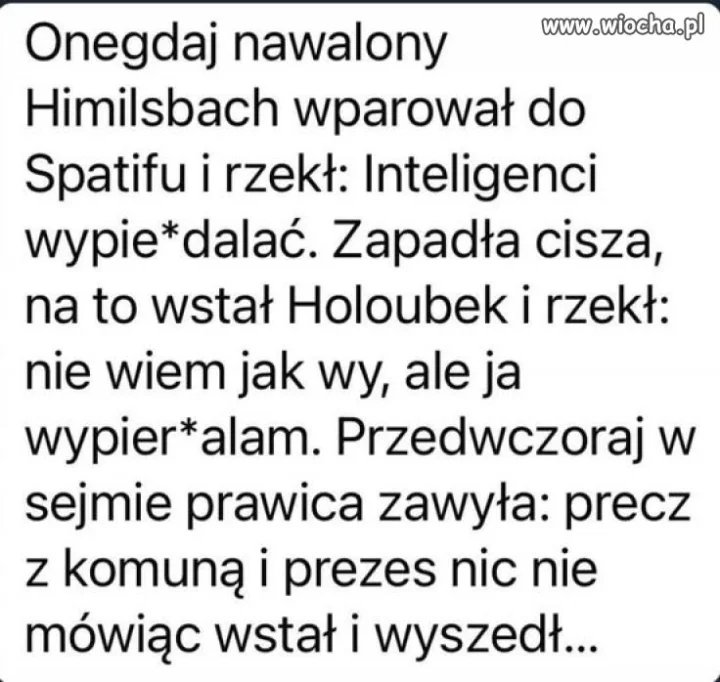 A wszyscy tylko: jaki cham...