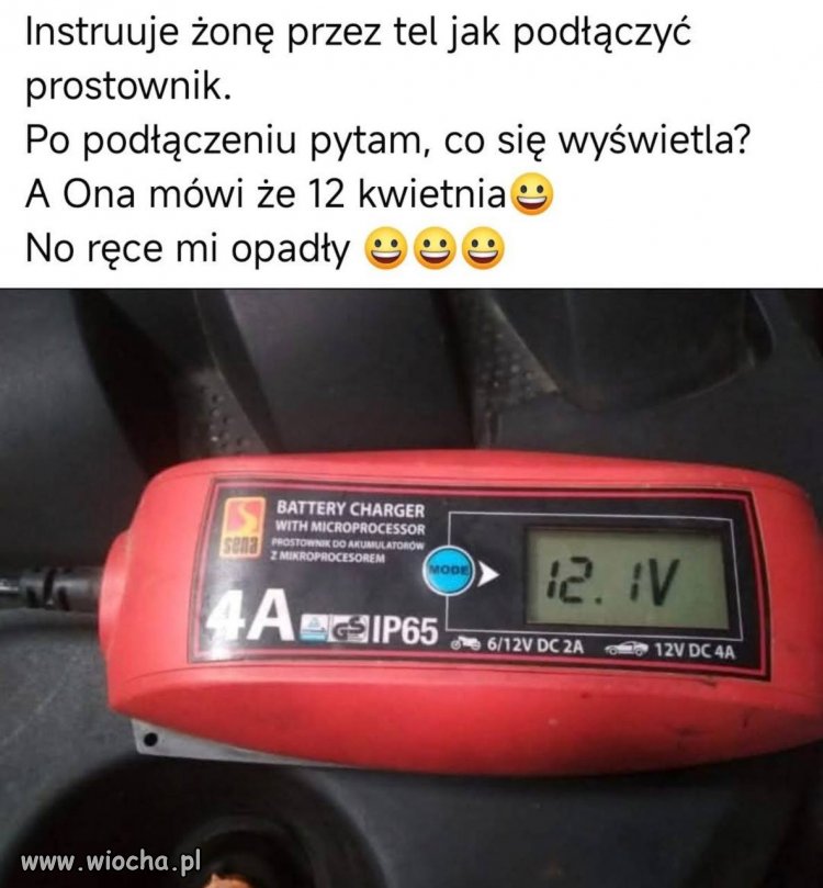 Naładowała? Nie wiadomo. Ale humor ? pełen.
