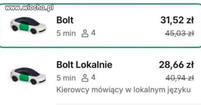W Warszawie ruszyła nowa taryfa "Bolt Lokal".