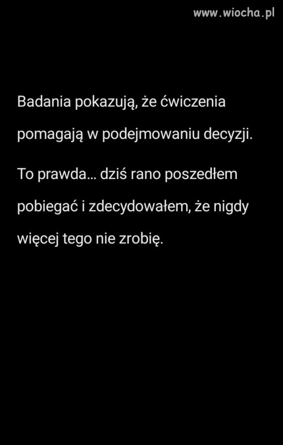 Kiedy motywacja kończy się po pierwszym kilometrze