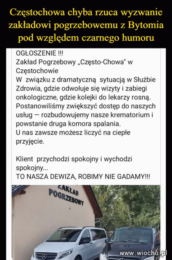 Czarny humor z Częstochowy