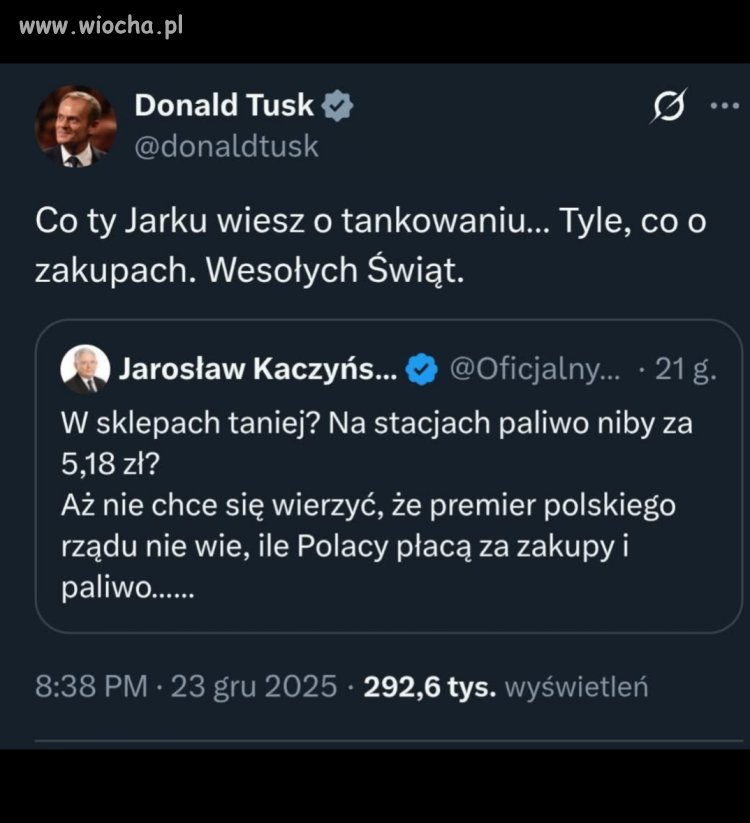 Pan Premier Tusk krótko z zakłamanym oszołomem 