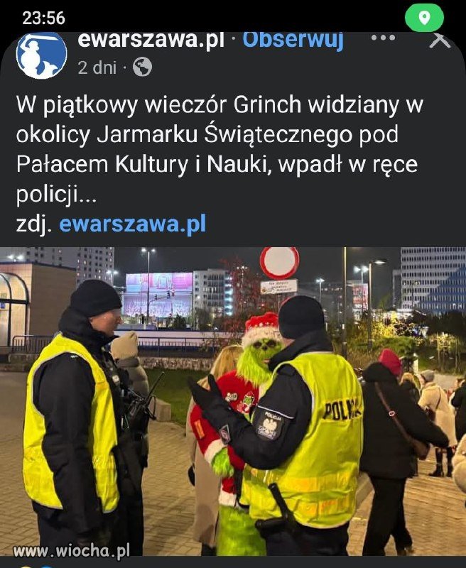 Świąteczny incydent pod PKiN