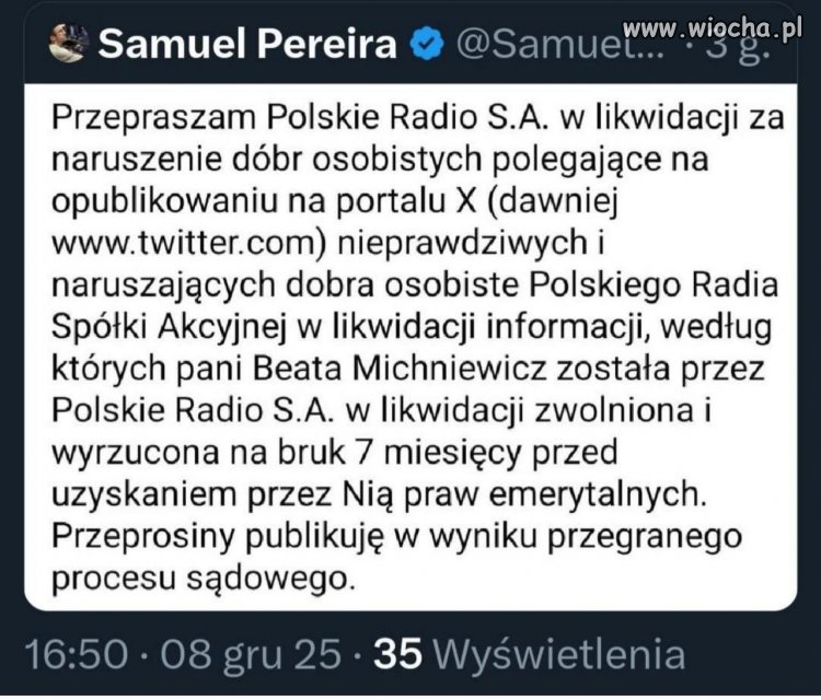 Klasyk gatunku przeprosiny wymuszone