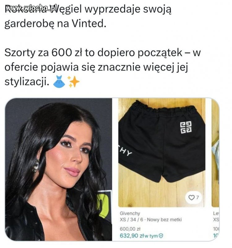 Roksana Węgiel sprzedaje swoje ciuszki na Vinted
