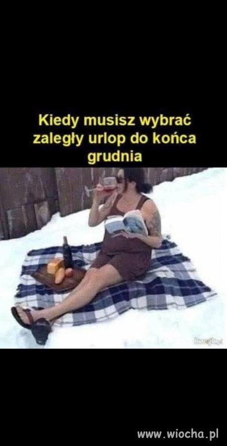 Zaległy urlop w grudniu wygląda właśnie tak