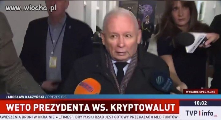 Jarosław Kaczyński (prezes PiS) zakazałby kryptowalut, bowiem... sam z nich nie korzysta