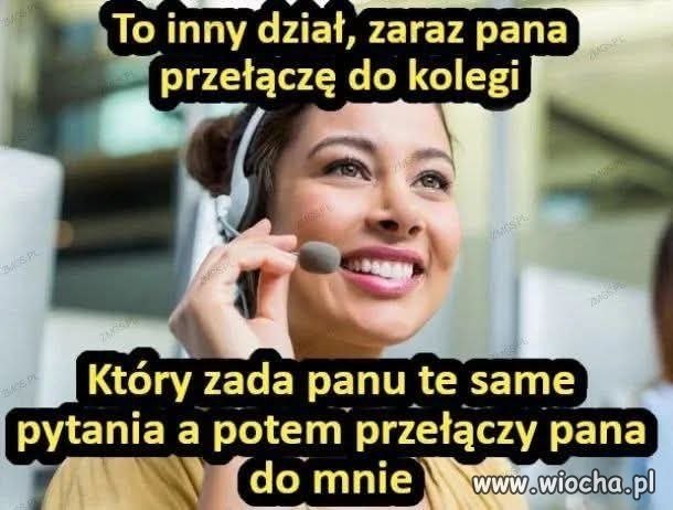 Zaraz przełączę, proszę czekać