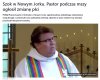Zamierza przejść zmianę płciową. Podczas niedzielnego nabożeństwa był ubrany w tęczową stułę.  