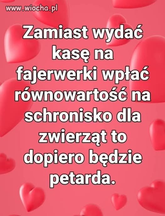 Nie strzelajmy w Sylwestra!