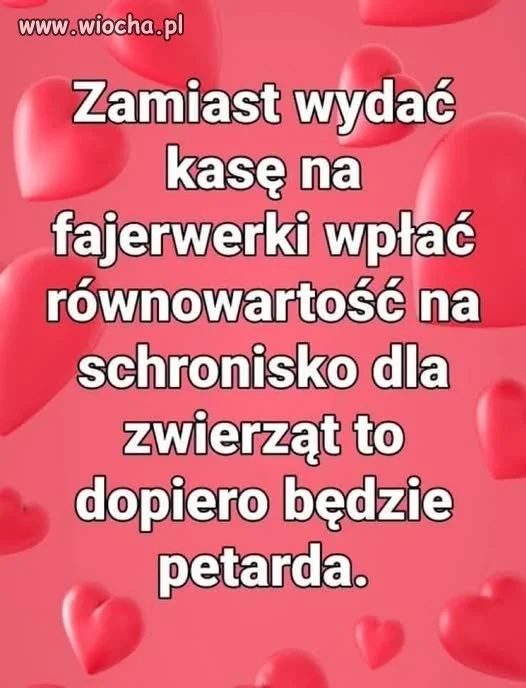 Nie strzelajmy w Sylwestra!