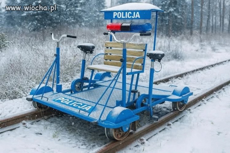 Policja patroluje tory