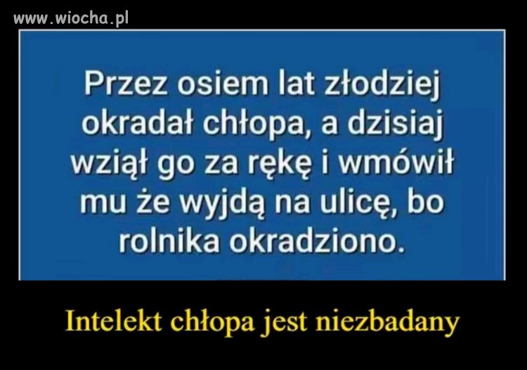 Dlatego jest chlopem...