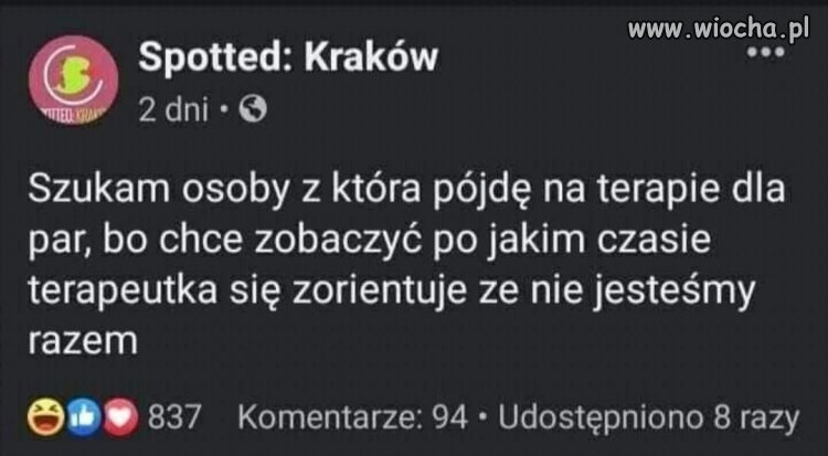 Kto potrzebuje pary, żeby iść na terapię?