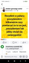 Wygląda na to, że on sam w to nie wierzy, 