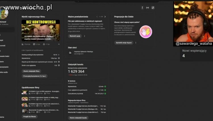 Ops... Sylwester Wardęga przypadkiem ujawnił swoje zarobki z YouTube