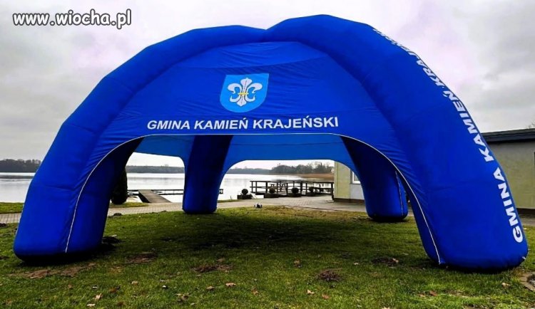 Oto namiot ?ewakuacyjny? zakupiony przez gminę ze środków Obrony Cywilnej