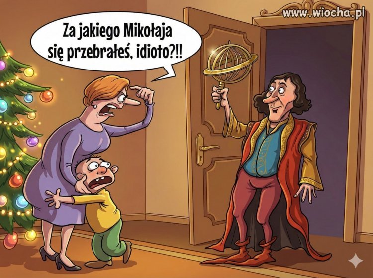 Kiedy tata chciał zrobić klimatycznego Mikołaja, ale poszedł w Kopernika