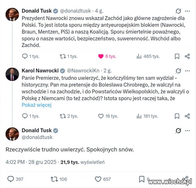 Nawrocki już nie rozmawia z Piłsudskim, teraz gawędzi z Bolesławem Chrobrym.