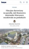 Fikcyjne darowizny na parafię