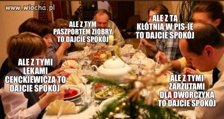 Czy właśnie takie będą tematy rozmów przy wigilijnym stole?