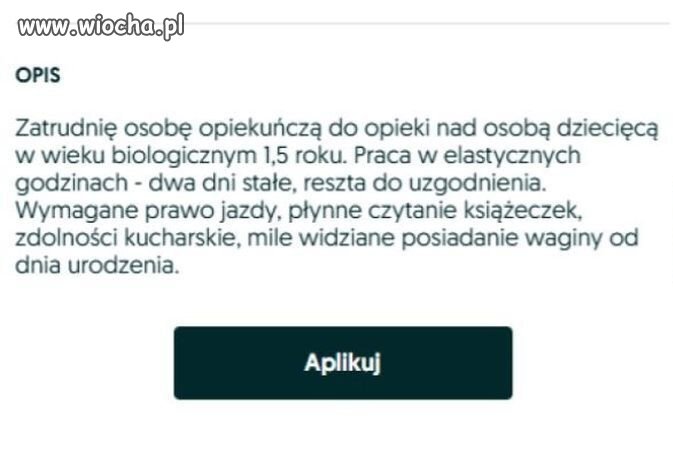 Ogłoszenie na miarę dzisiejszych czasów 