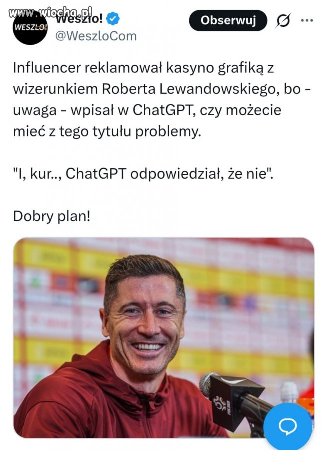 ChatGPT bardzo "pomógł"