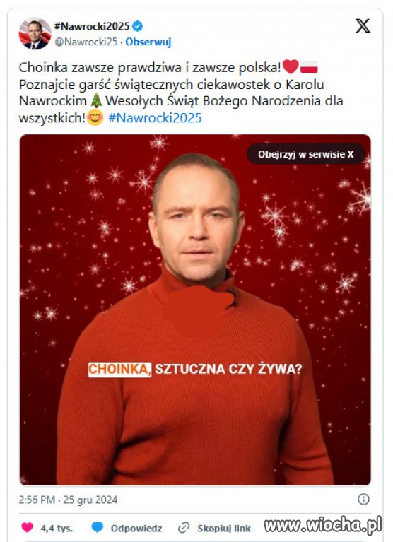 Choinka też niemiecka...Po co ten pisi czopek się tak kompromituje?