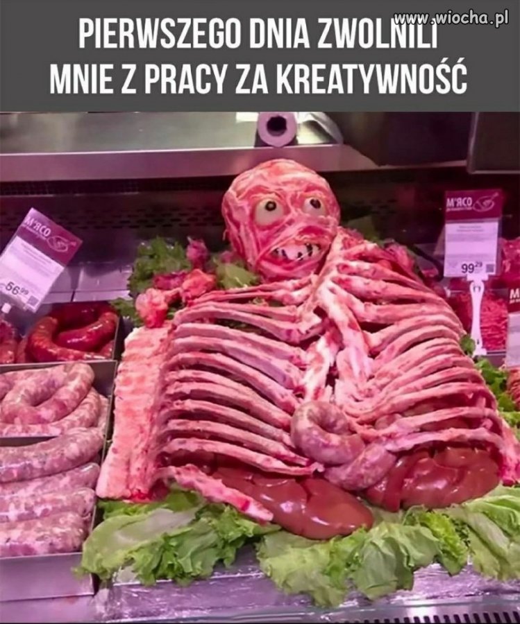 Gdy talent artystyczny spotyka mięsny dział