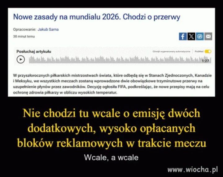 Coś czuję, że ten mundial będzie popier...